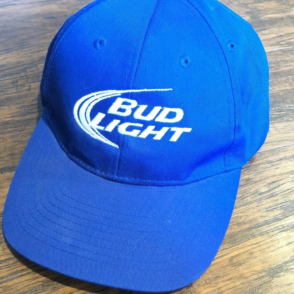Bud light Blue Strapback Baseball Hat Cap Adult